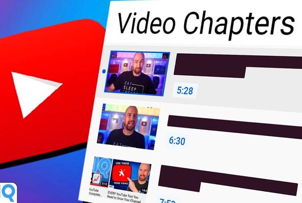 YouTube video chapters interface showing timestamps and thumbnails for video navigation.
