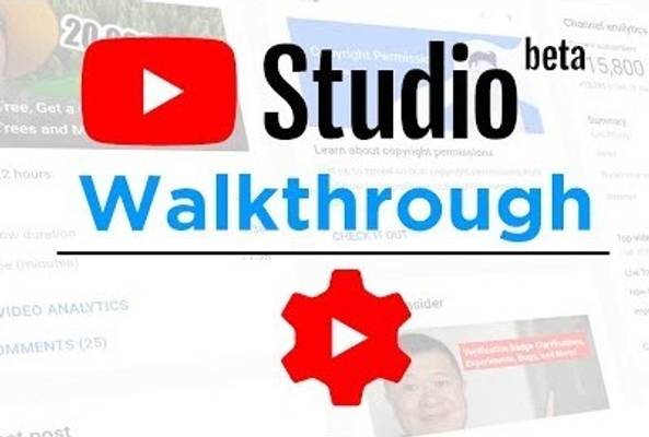 YouTube Studio beta walkthrough tutorial with analytics and video management features