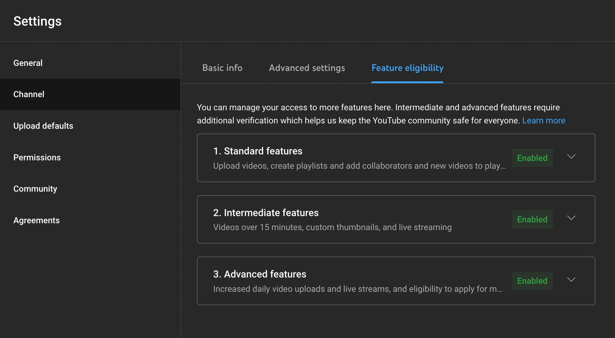 advanced youtube features
